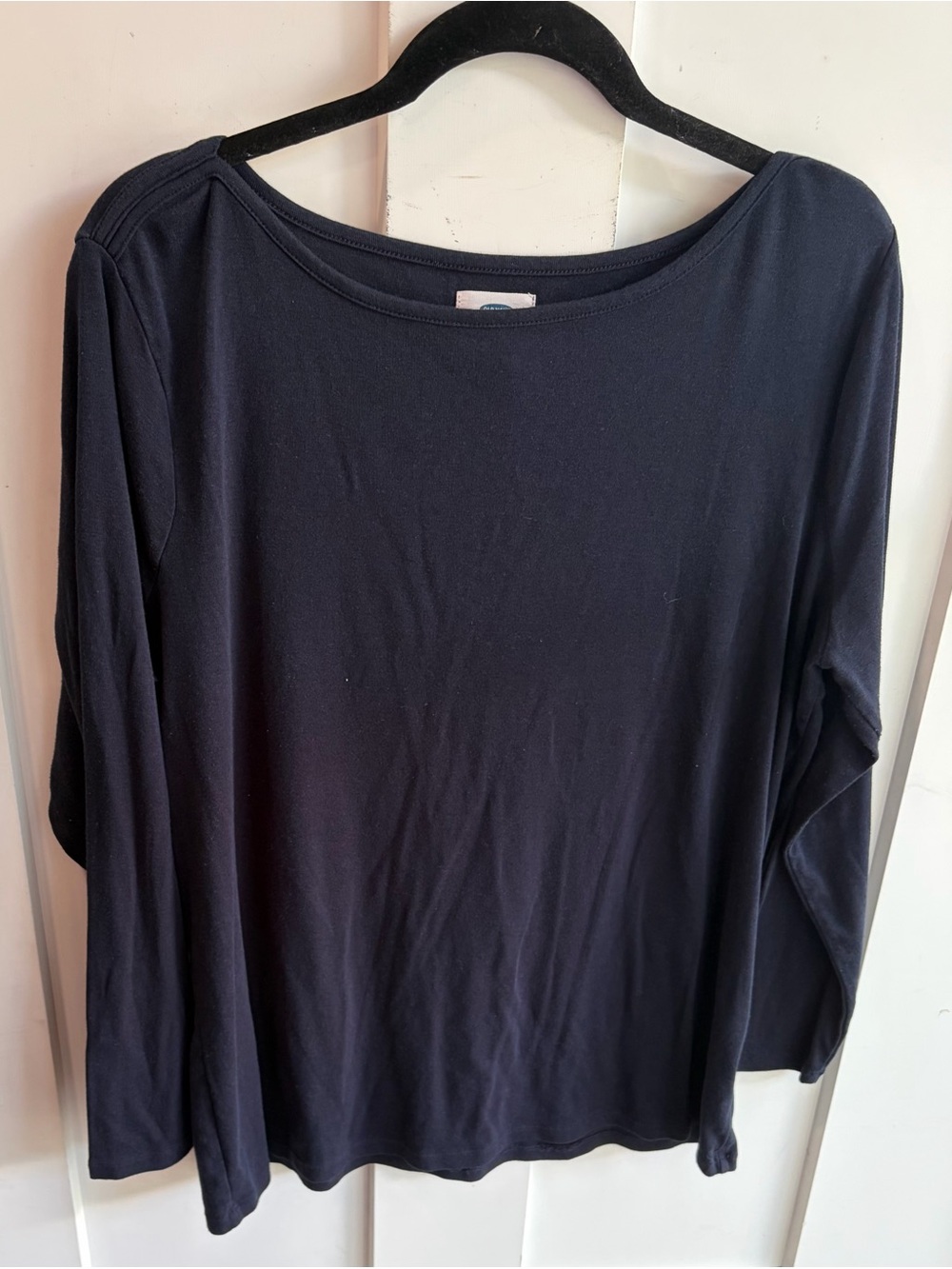 Old Navy Boatneck Long Sleeve Tee in Navy Blue